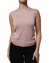 Dolce & Gabbana Pink Cashmere Knitted Sleeveless Tank Top -   -  Dolce & Gabbana.